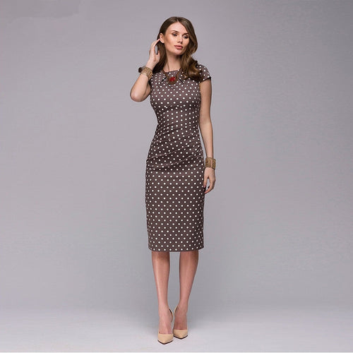 Dotd - Print Slim Elegant Dress
