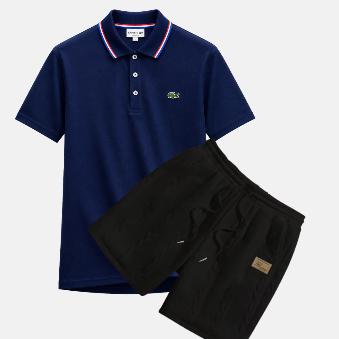 Classic Polo & Textured Shorts Set