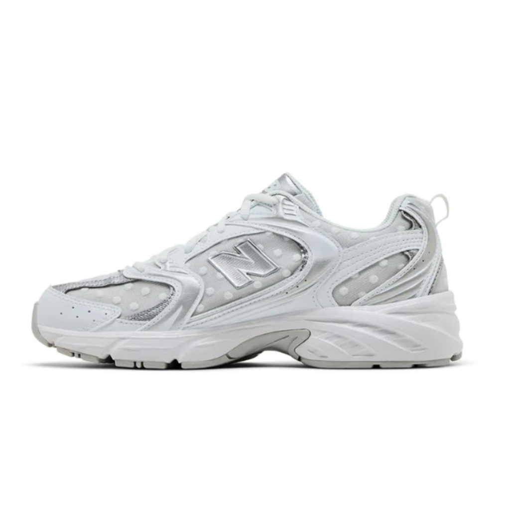 New Balance 530 White Silver Polka Dots – Sneakers