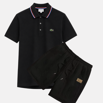 Classic Polo & Textured Shorts Set