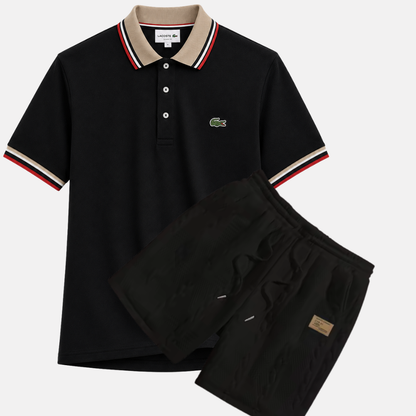 Classic Polo & Textured Shorts Set