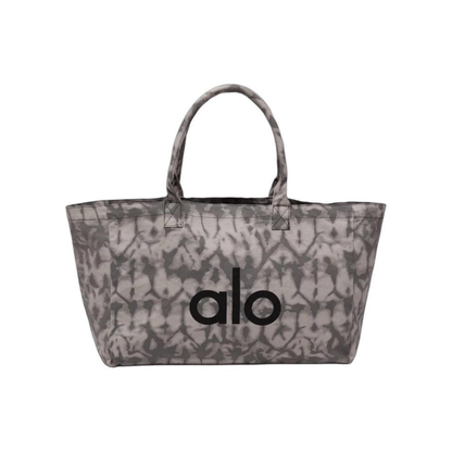 Yoga Contrast Print Canvas Tote Bag