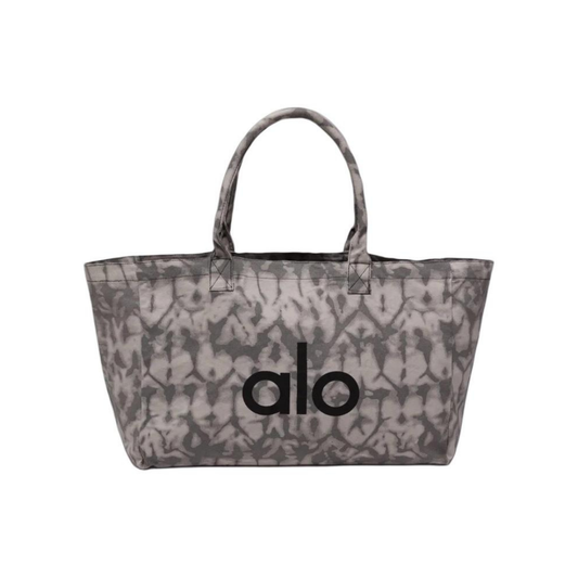 Yoga Contrast Print Canvas Tote Bag